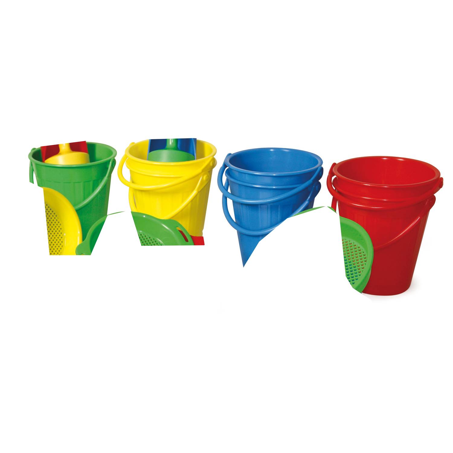 EDUPLAY 160187-E Eimer, Kunststoff, Ø 16 x H 18 cm (Farbe zufällig)