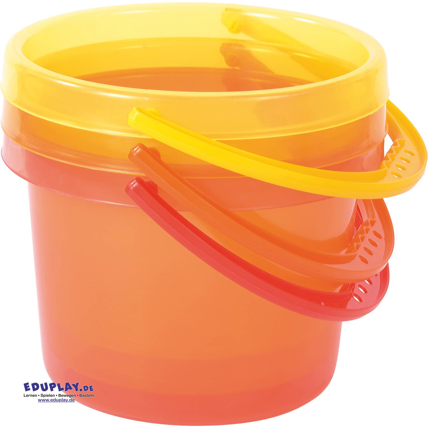 EDUPLAY 120575 Transparente Eimer, 1,2 Liter, transparent, 6-teilig (1 Set)