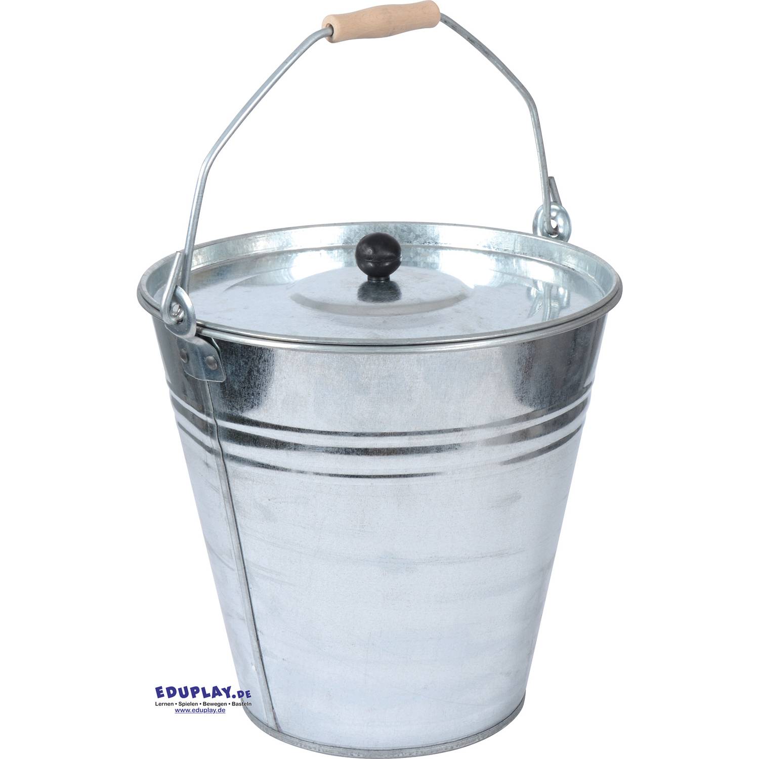 EDUPLAY 110481 Asche-/Reinigungseimer Set, Ø 33 x 34 cm, silber (1 Set)