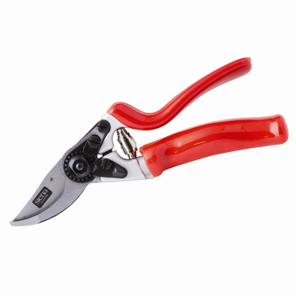 Siena Garden 310-3A Premium Bypasschere 7-RG mit Rollgriffen, 21,5 cm, rot