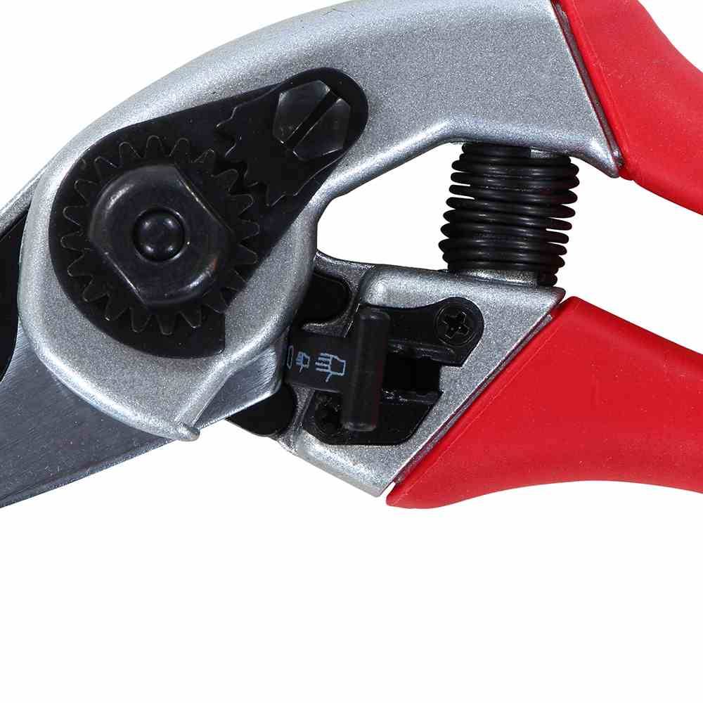 Siena Garden D69057 Prem. Bypassschere CG1040 21cm, große/kleine Hände, rot/silber-grau