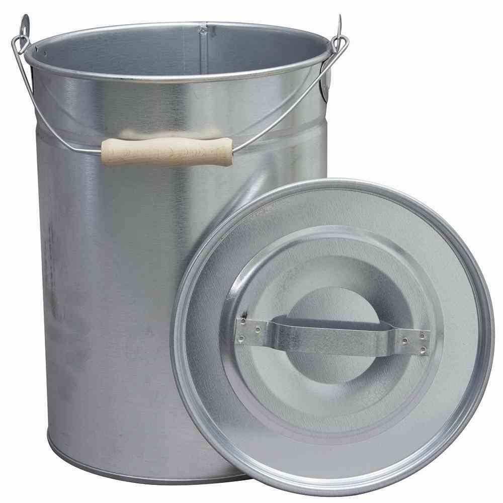 SIENA HOME Ascheeimer verzinkt 16 l, Größe 1 mit Deckel