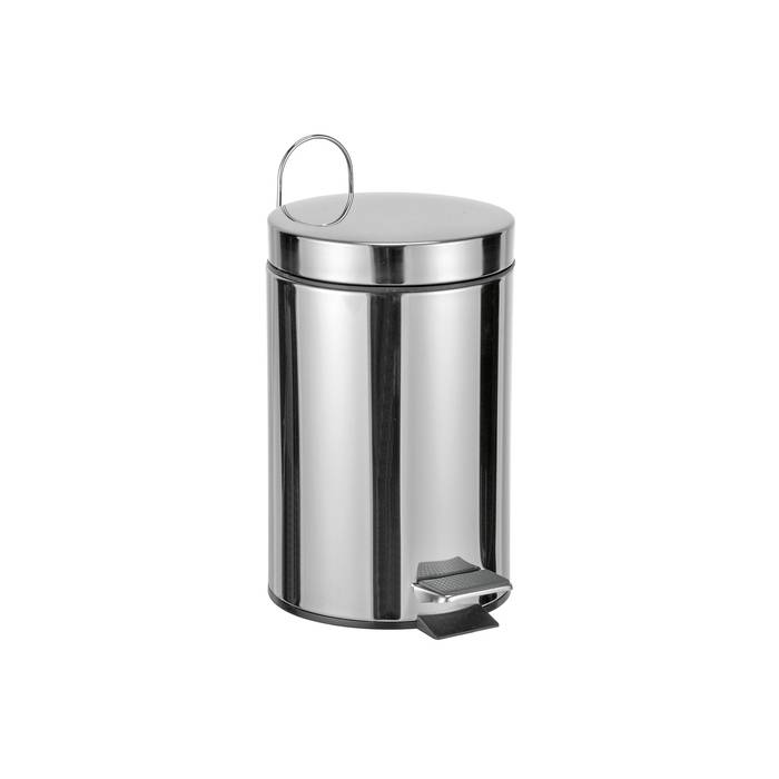 HI 39007 Tret-Kosmetikeimer Edelstahl hochglanz, 3 Liter, H 25 cm, ø 17 cm, silber