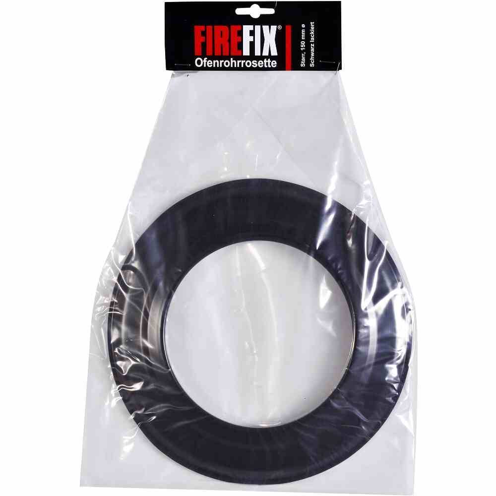 FIREFIX R150/R Ofenrohr Rosette, Ø 150 mm, schwarz (1 Stück)