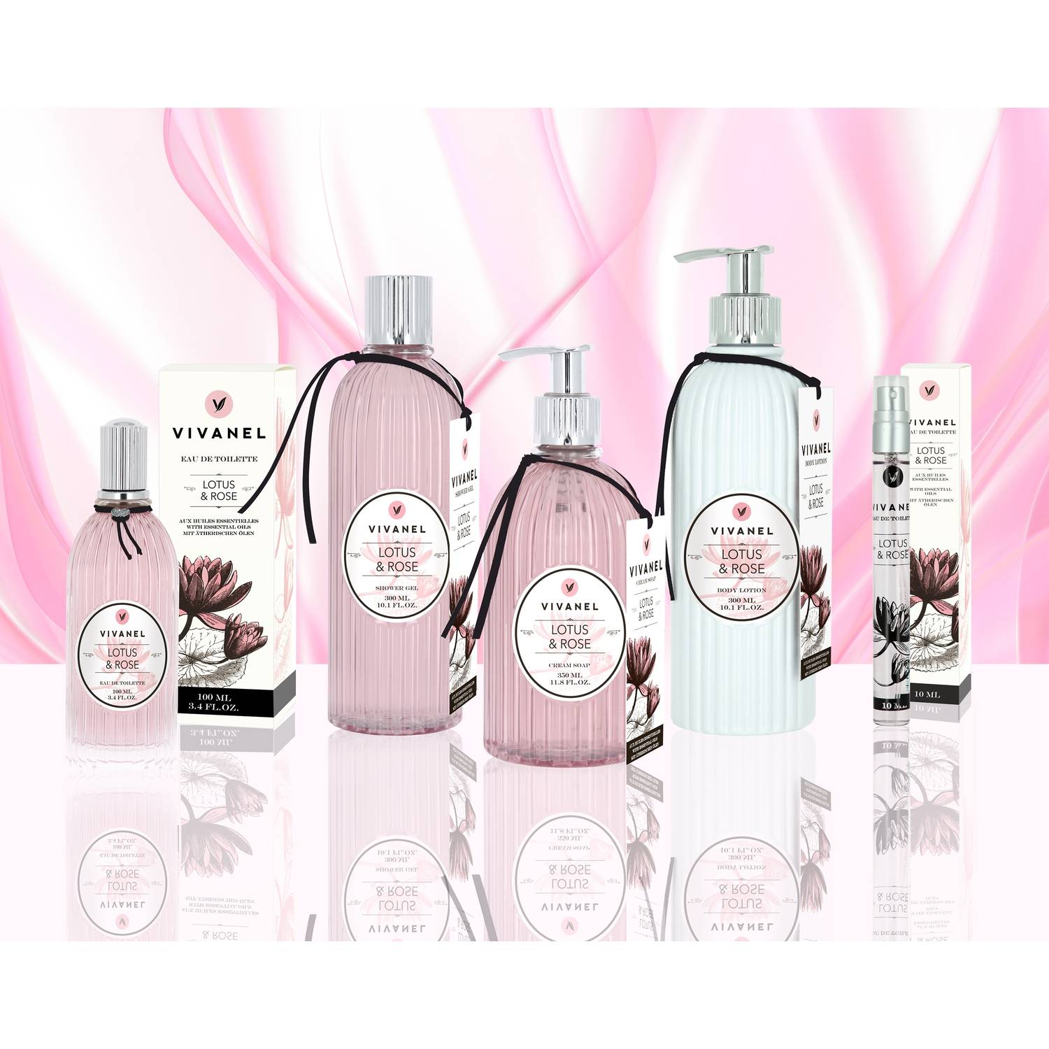 VIVANEL 8014 Lotus & Rose Taschenflakon Eau de Toilette, weiß (10 ml)