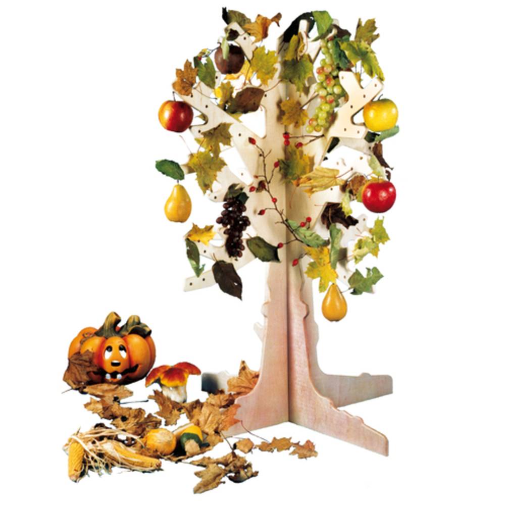 EDUPLAY 110166 Jahresthemen Laubbaum aus Birkenholz, klein 50cm, natur