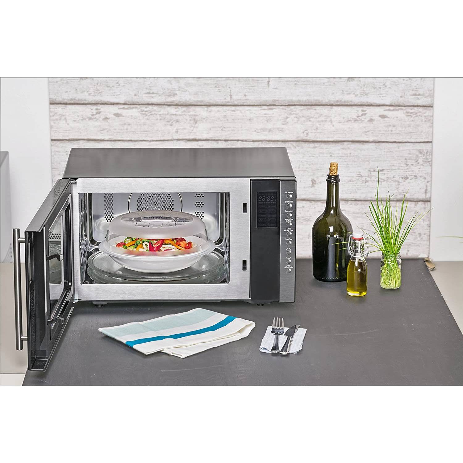 Rotho 711-3094000 Mikrowellen-Abdeckhaube 26,5x6,5cm, transparent (1 Stück)