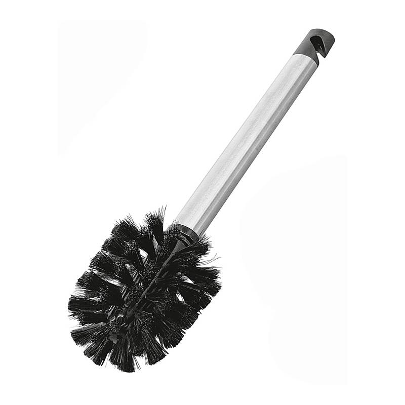 Bürstenmann 772 4 Gläser-Spülbürste, mit Edelstahlgriff und Rosshaar, 29 cm, silber/schwarz