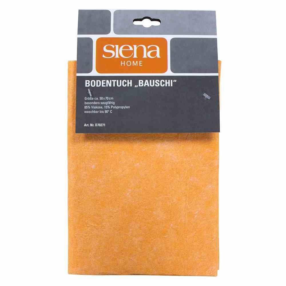 Siena Garden 907-53574 Bodentuch / Aufnehmer Bauschi 50 x 70 cm 15 % Polypropylen 85 % Viskose, 90° C waschbar, orange