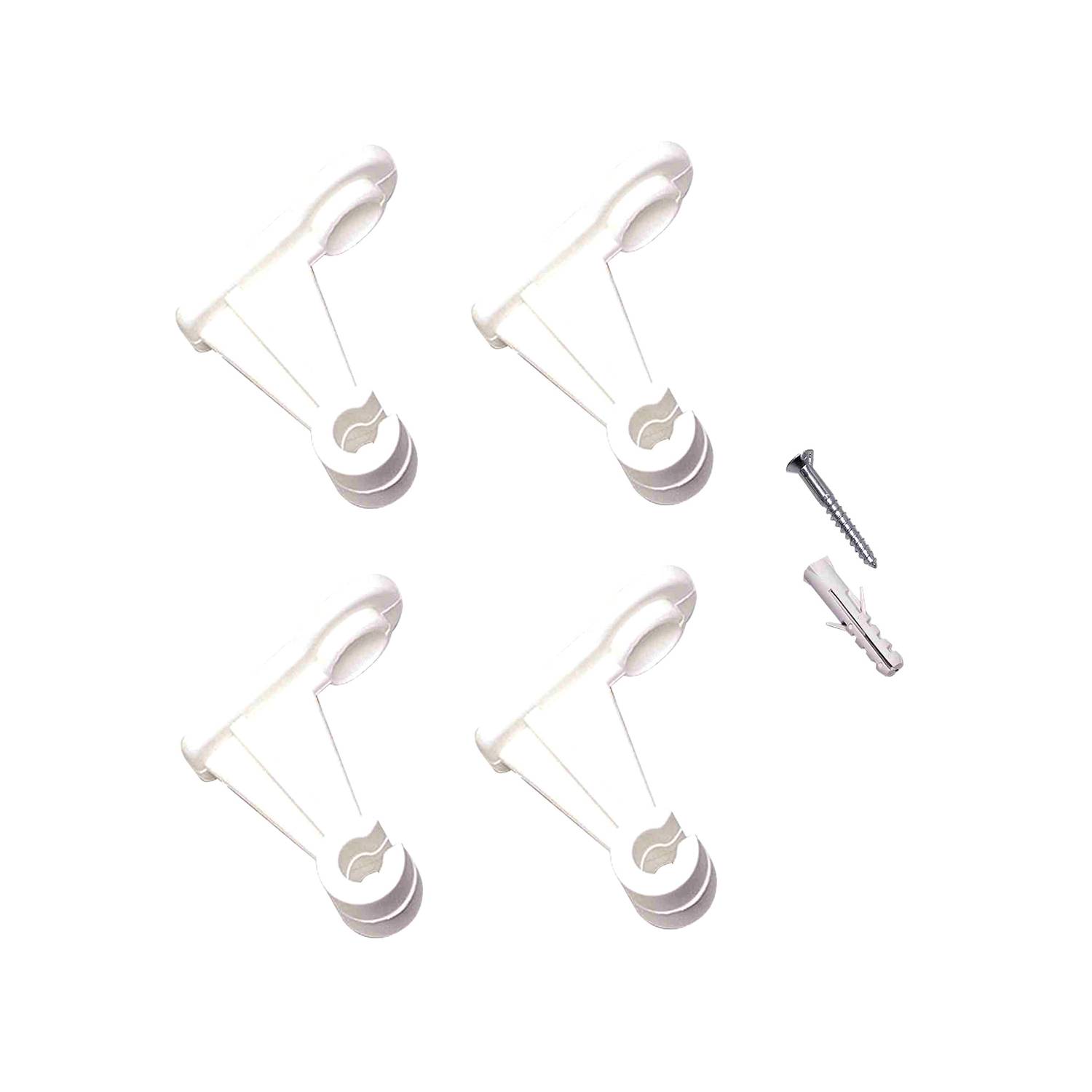 Siena Garden 141-920 Wandbefestigung für Spaliere, Kunststoff, weiß, 4-teilig (1 Set)