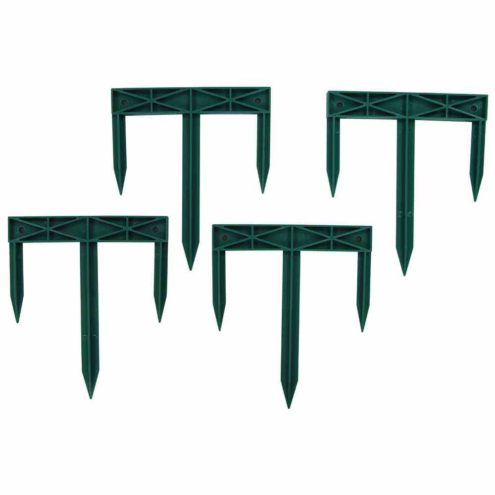 Siena Garden D37117 Bodenanker mit 3 Zinken 4er Pack, grün