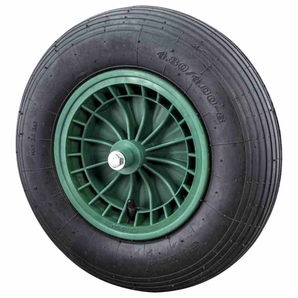 REWWER-TEC HGGG E-Rad für Fort-Schubkarren KST-Felge, schwarz/grün (1 Stück)