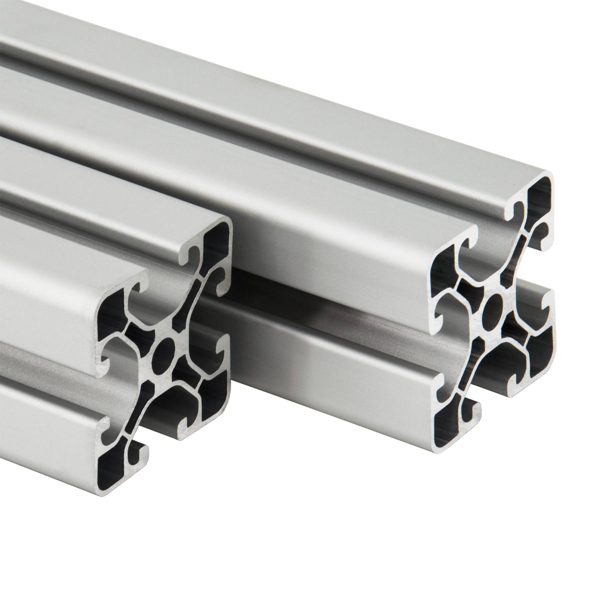 SCHMIDT systemprofile 12 Stück 2000mm Aluminium Profil 40x40mm Nut 8 Strebenprofil eloxiert 4040 Aluprofil Konstruktionsprofil 2m