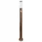Pollerleuchte mit Bewegungsmelder Außenlampe Standleuchte IP44 Gartenlampe Holzoptik, Wetterfest, modern, Edelstahl opal braun, 1x E27 Fassung, DxH Pollerleuchte mit Bewegungsmelder Außenlampe Standleuchte IP44 Gartenlampe Holzoptik, Wetterfest, modern, Edelstahl opal braun, 1x E27 Fassung, DxH