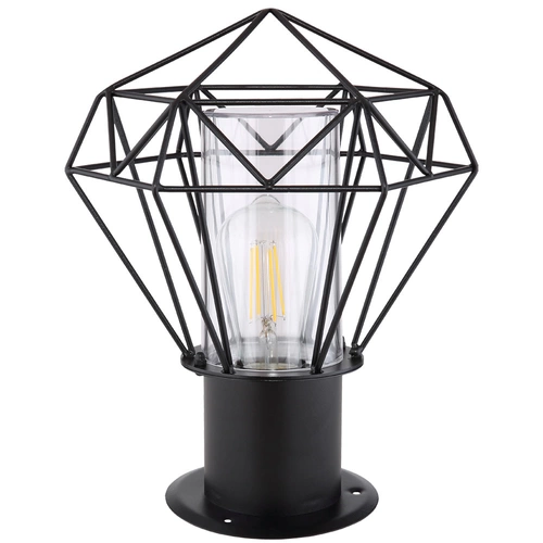 Sockelleuchte Außen Standleuchte Garten schwarz Außenstandleuchte Edelstahl, Industrial Design Gitterschirm, 1x E27, H 31,5 cm Sockelleuchte Außen Standleuchte Garten schwarz Außenstandleuchte Edelstahl, Industrial Design Gitterschirm, 1x E27, H 31,5 cm