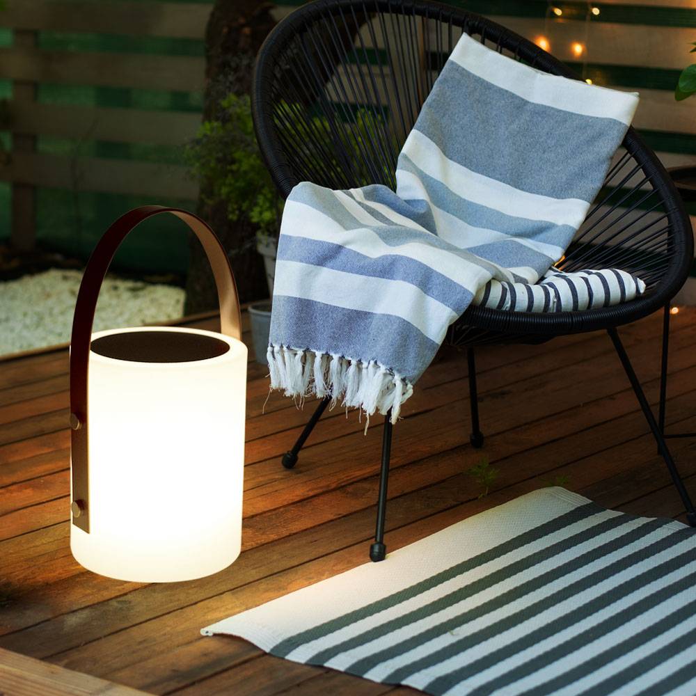 Tischleuchte Außen Akku Garten Tischlampe Outdoor USB aufladbar Solarleuchte Garten Deko, dimmbar Fernbedienung Farbwechsel tragbar, 1x LED 0,5W