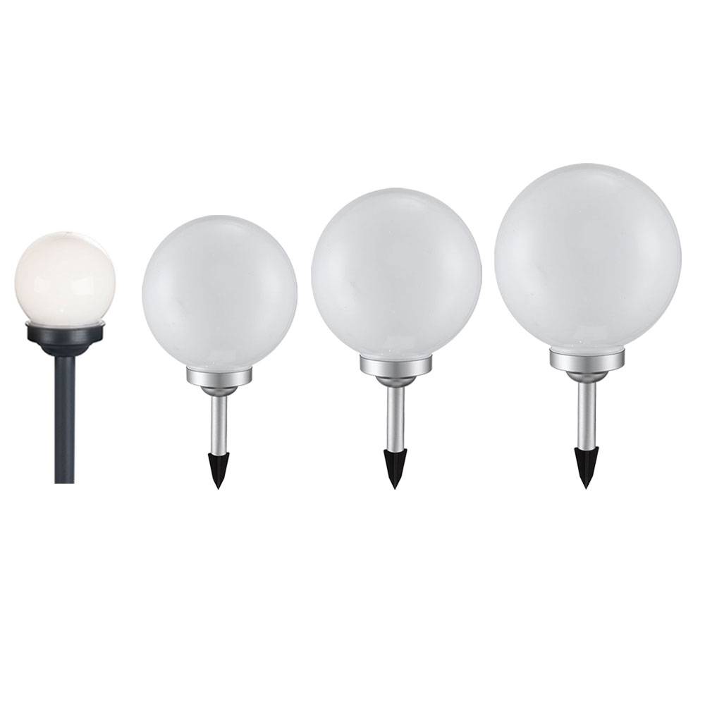 Solarkugel für Außen Solarleuchte Kugel Garten Kugelleuchte Solar LED Gartendeko, mit Erdspieß Leuchtdauer ca. 6-8 Stunden, 10 cm, 15 cm 20 cm 25