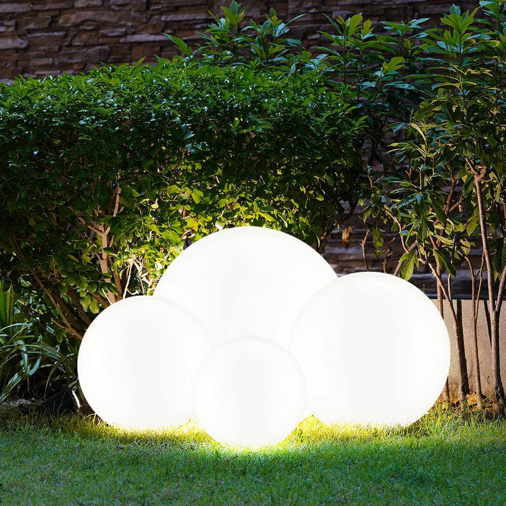 Solarkugel für Außen Solarleuchte Kugel Garten Kugelleuchte Solar LED Gartendeko, mit Erdspieß Leuchtdauer ca. 6-8 Stunden, 10 cm, 15 cm 20 cm 25