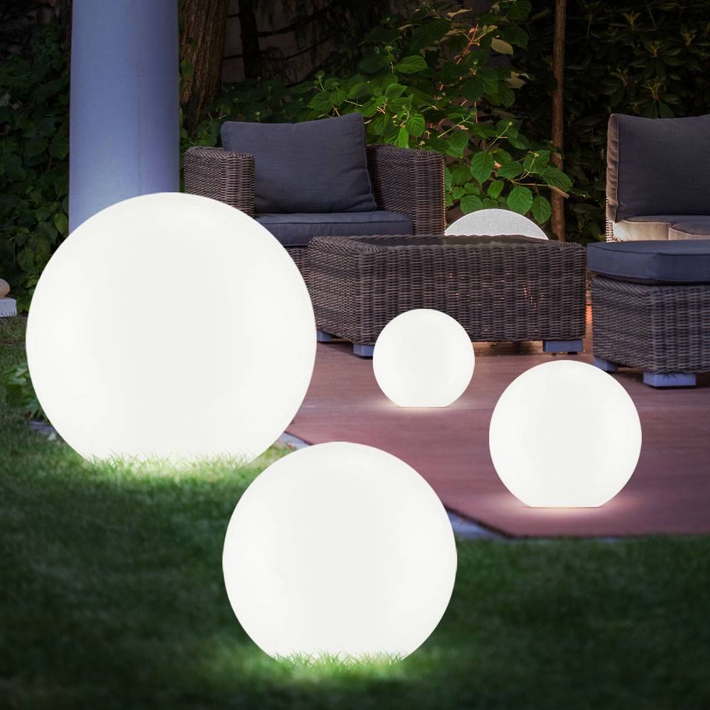 Solarkugel für Außen Solarleuchte Kugel Garten Kugelleuchte Solar LED Gartendeko, mit Erdspieß Leuchtdauer ca. 6-8 Stunden, 10 cm, 15 cm 20 cm 25