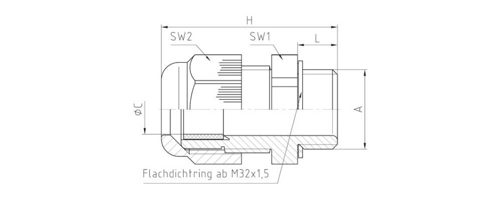 10 Stk. Jacob Kabelverschraubung 50.620 PA 7035L