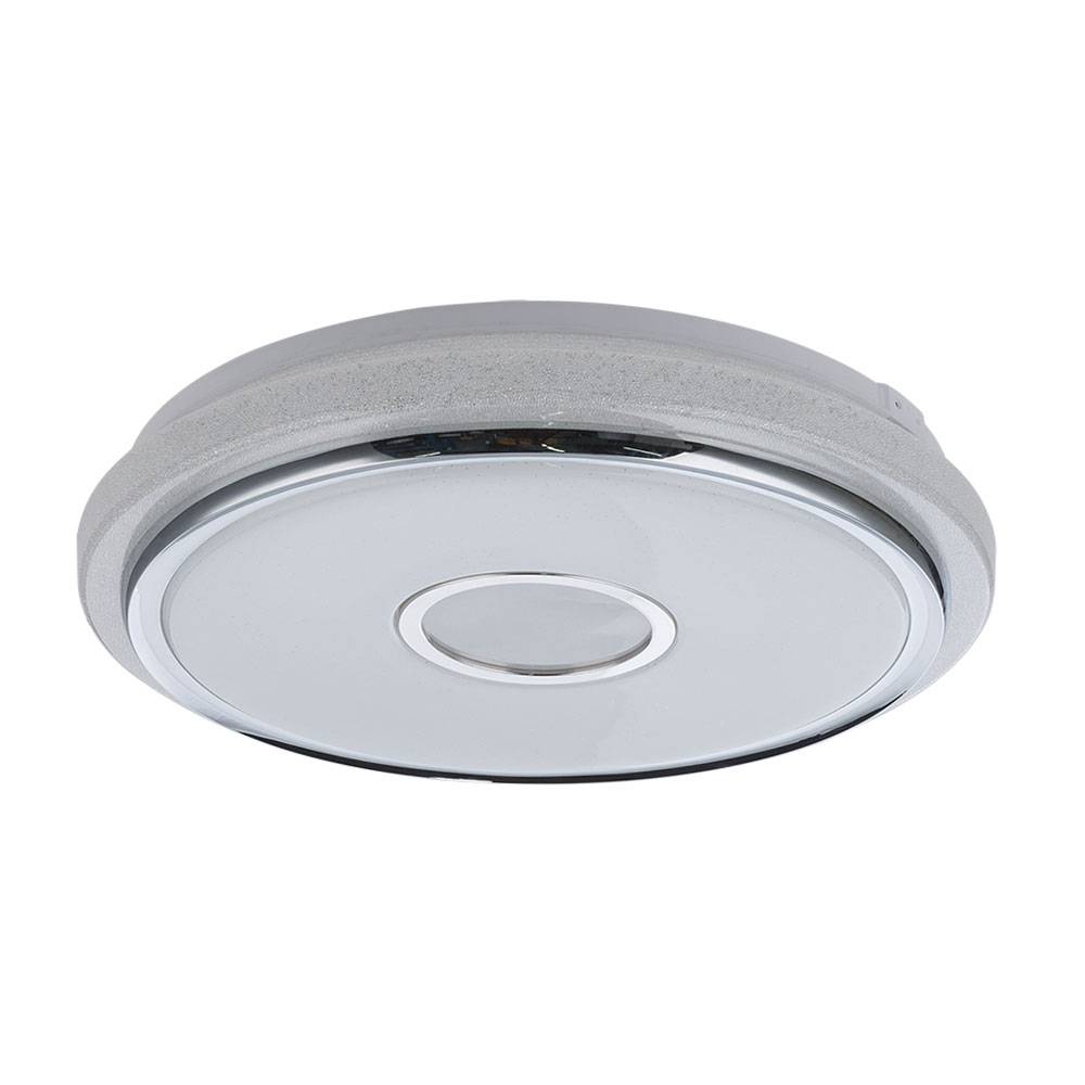 LED Deckenleuchte dimmbar Kristall Lampe Decke Schlafzimmerlampe mit Fernbedienung, CCT Nachtlicht Memory Timer, weiß klar, 1x LED 40W 3020Lm