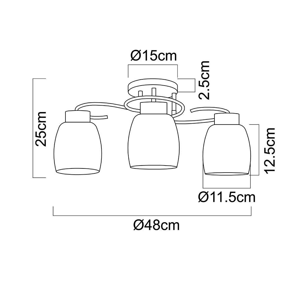 Decken Leuchte Metall Lampe Schwarz Glas Opal Weiß Schlaf Zimmer Beleuchtung
