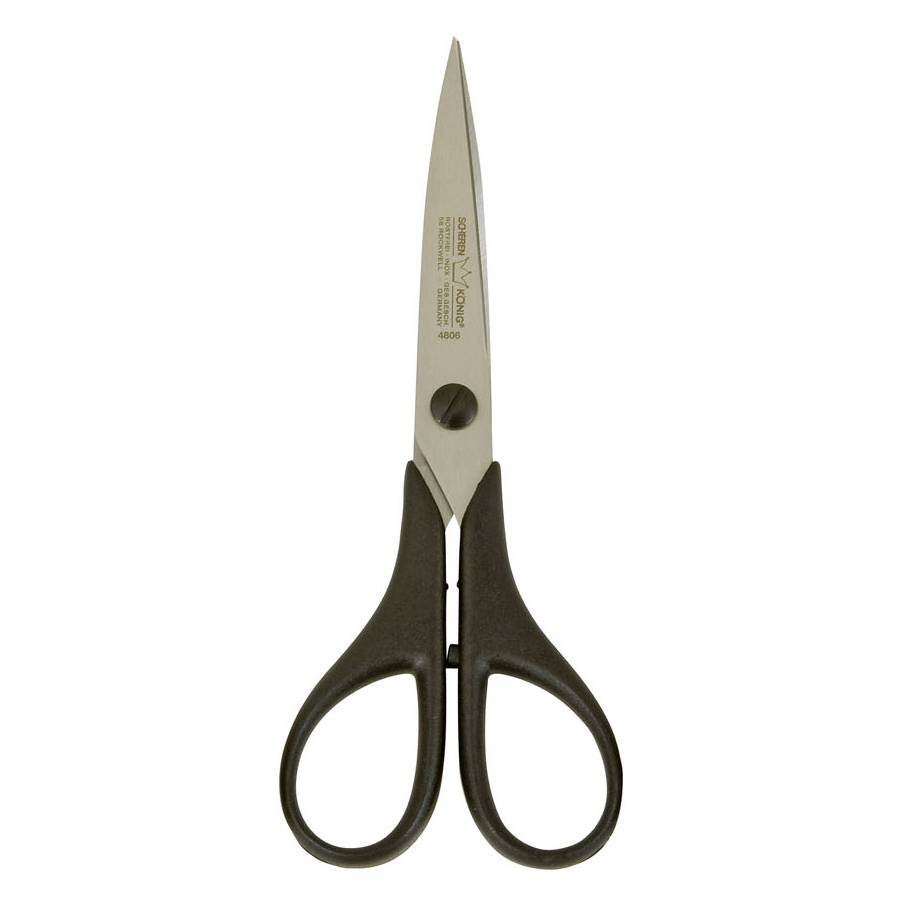 my basics 4806 Haushatsschere L 6" / ca. 16 cm Edelstahl rostfrei, schwarz