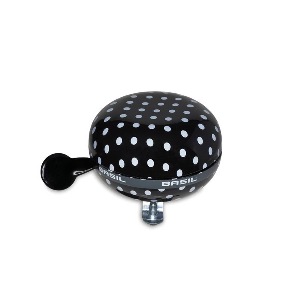 Basil 50397 Ding-Dong Glocke Polka Dot, Ø 80 mm, schwarz/weiß