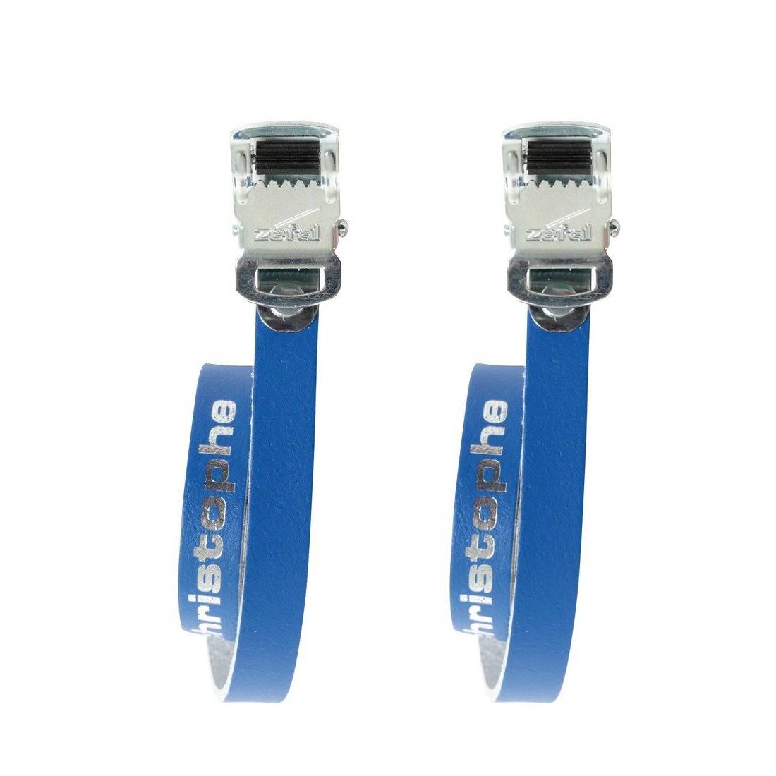 Zéfal 5161D Christophe Pedalriemen 516, 370mm, Leder, blau (1 Paar)