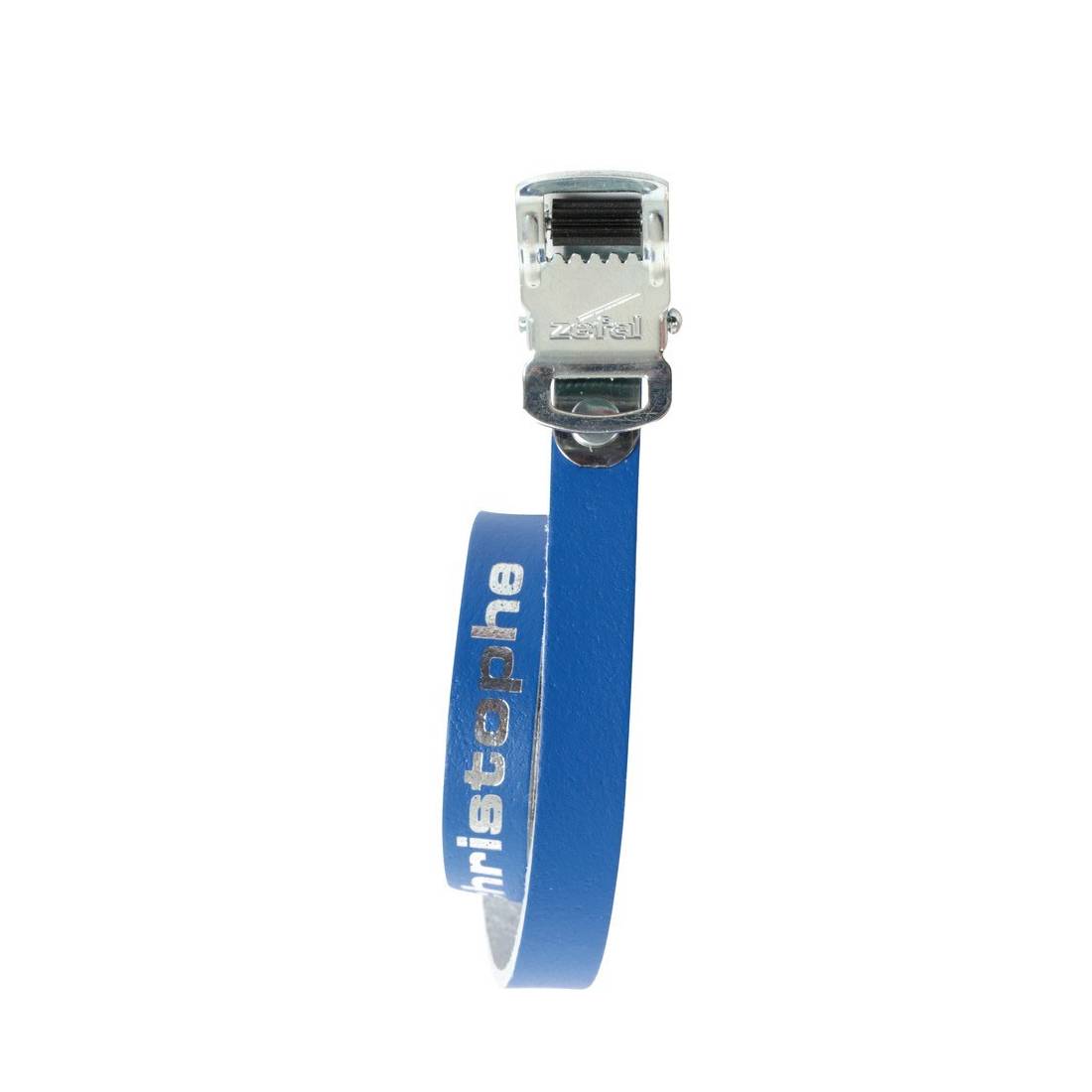 Zéfal 5161D Christophe Pedalriemen 516, 370mm, Leder, blau (1 Paar)