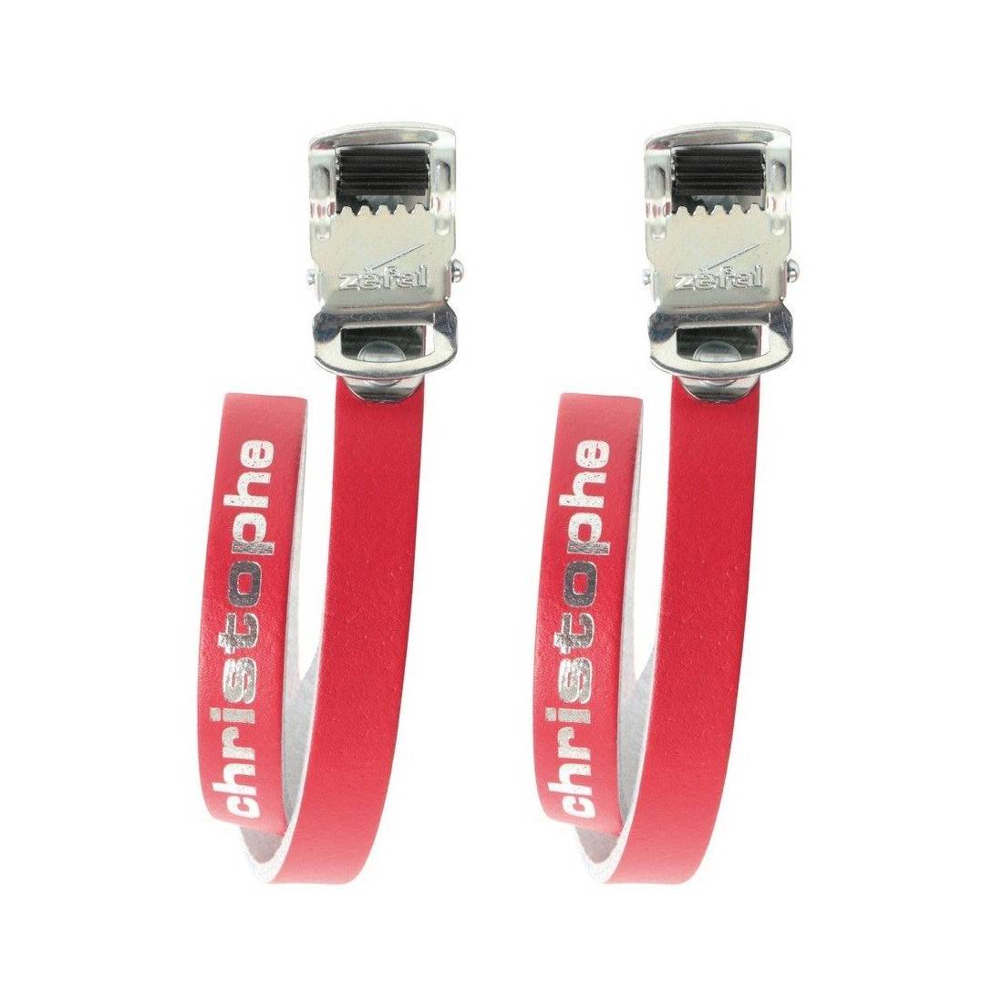 Zéfal 5161E Christophe Pedalriemen 516, 370mm, Leder, rot (1 Paar)