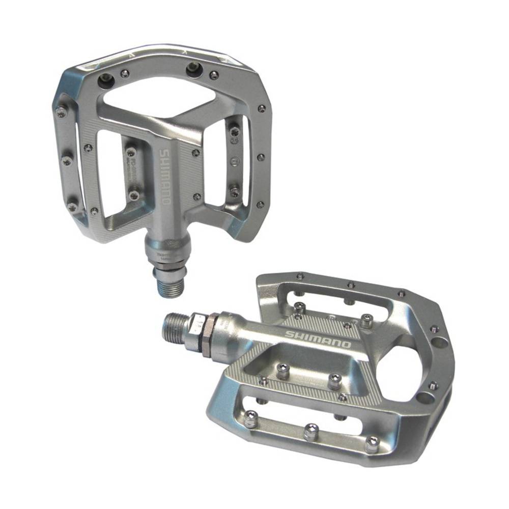 SHIMANO PD-GR500 MTB-Pedal, Plattform, ohne Reflektoren, silber (1 Paar)