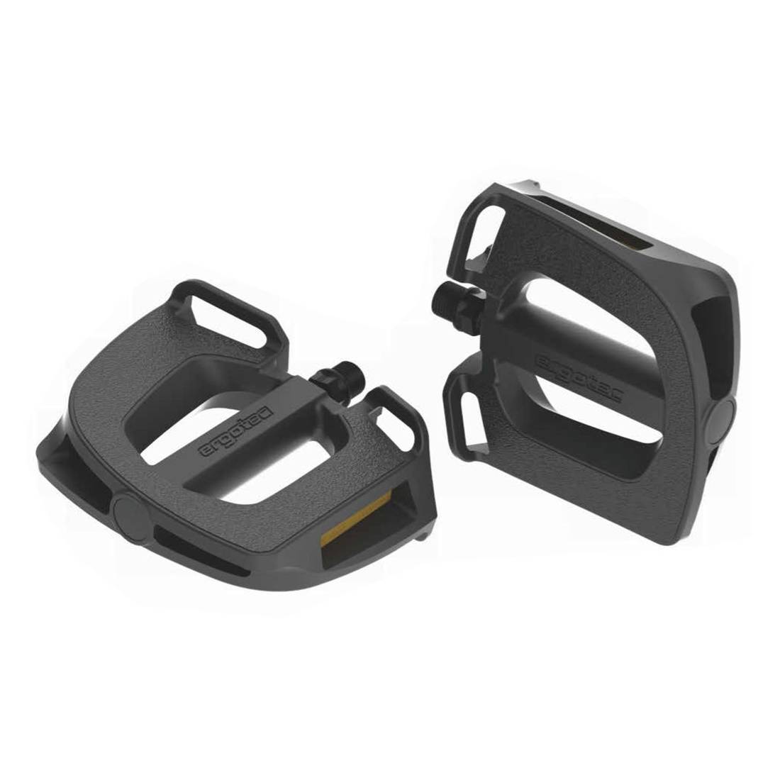ergotec 86062001 Kunststoffpedal EP-2 schwarz, 9/16", mit Reflektoren, schwarz (1 Paar)