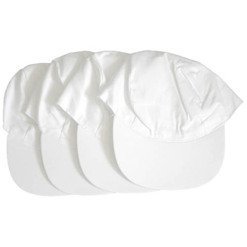 EDUPLAY 230-017 Basecap Schirmmützen, 100% Baumwolle, weiß (4er Pack)