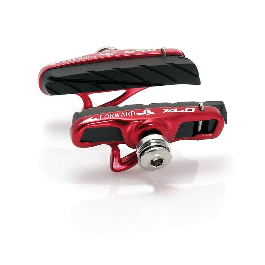 XLC BS-R06 Cartridge Road Bremsschuhe, 55 mm, rot/schwarz (2 Paar)