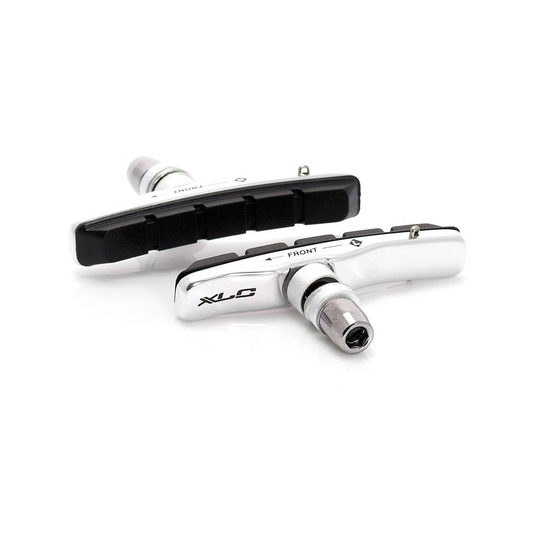 XLC BS-V02 Cartridge V-Brake Bremsschuhe 72 mm, schwarz/silber (2 Paar)