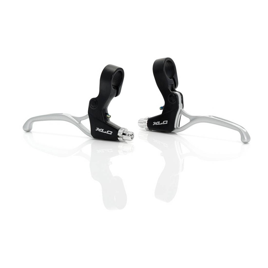 XLC BL-V02 Bremshebelset für Drehgriff Alu, schwarz/silber, 2-teilig (1 Set)