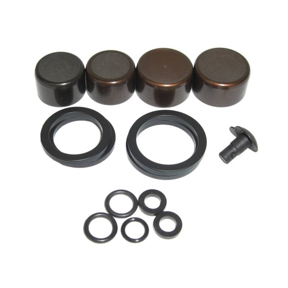 SRAM 11.5018.020.002 Caliper Piston Kit für 4 Bolzen 16mm und 14mm, schwarz/silber (1 Set)