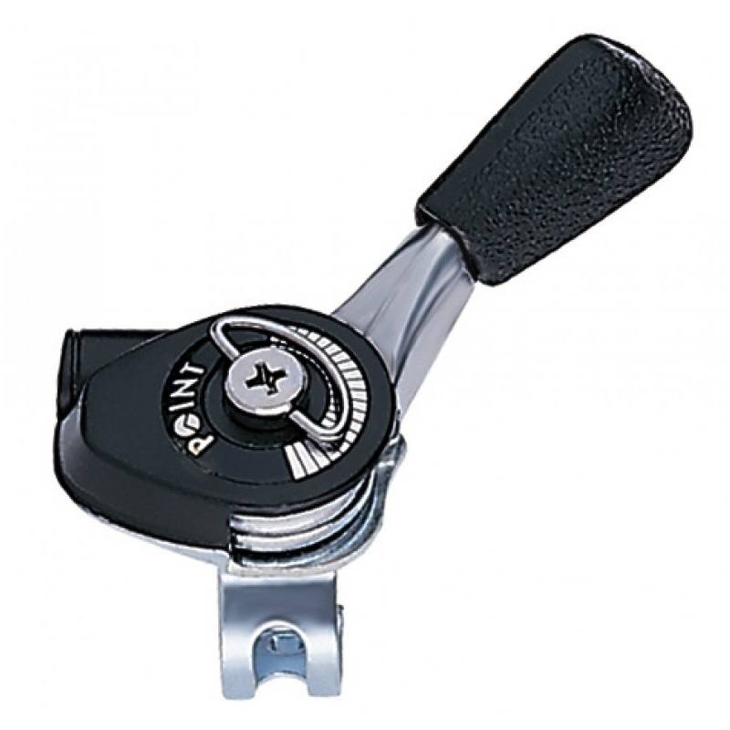 Schalthebel rechts Friktion 22,2 mm bis 7-fach mit Zug, schwarz/silber