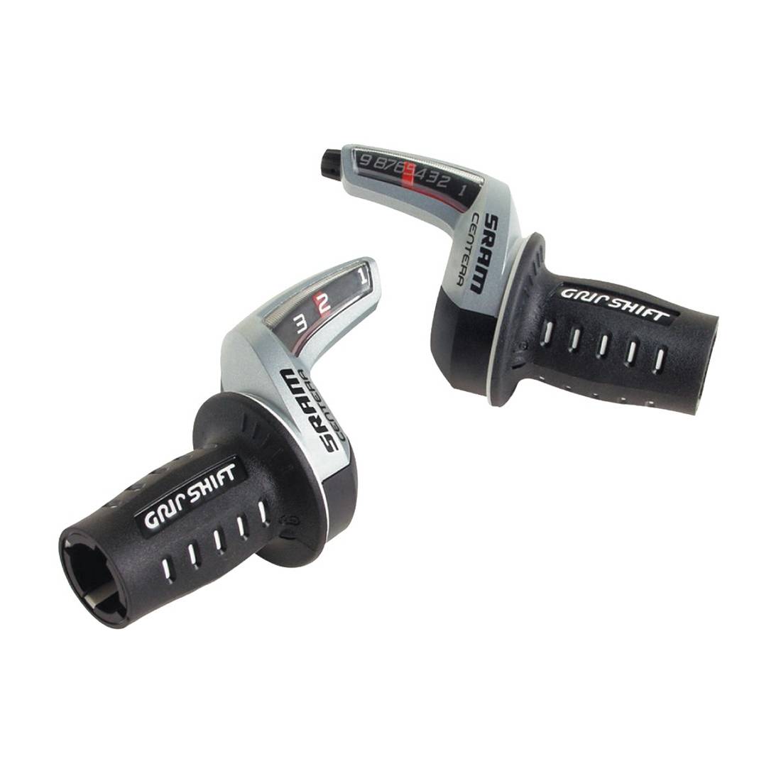 SRAM 00.0000.200.804 Drehgriffschalter Centera 9-Gang 1:2 rechts, schwarz/silber
