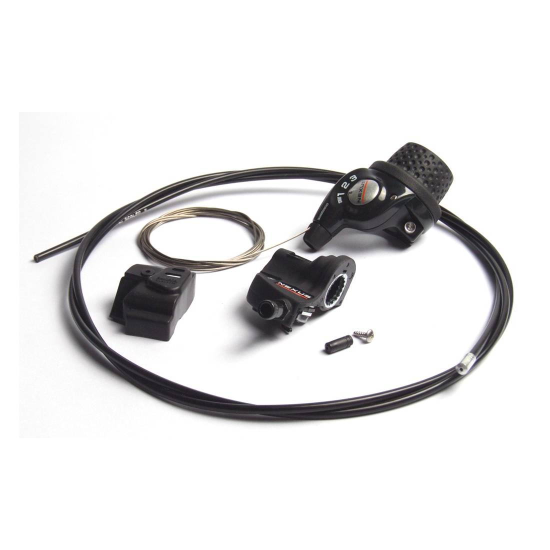 SHIMANO SL-3S35 Nexus Revo Shift, für 3 Gang-Nabe, mit Zug und Clickbox, schwarz