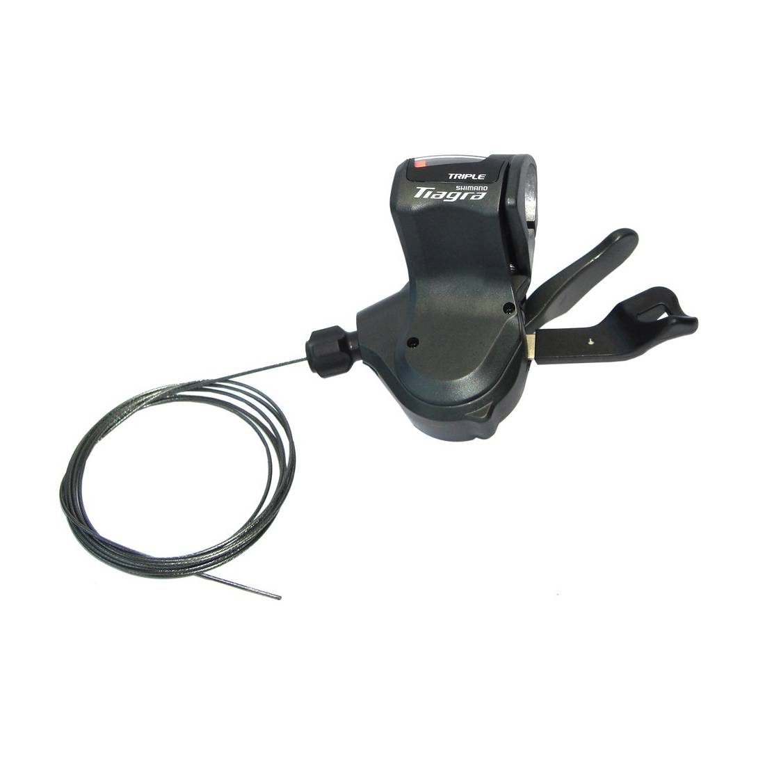SHIMANO ISL4703LB Tiagra Schalthebel Tiagra SL-4703, 3-fach, links, mit Zug 1800 mm, für Flatbar, schwarz