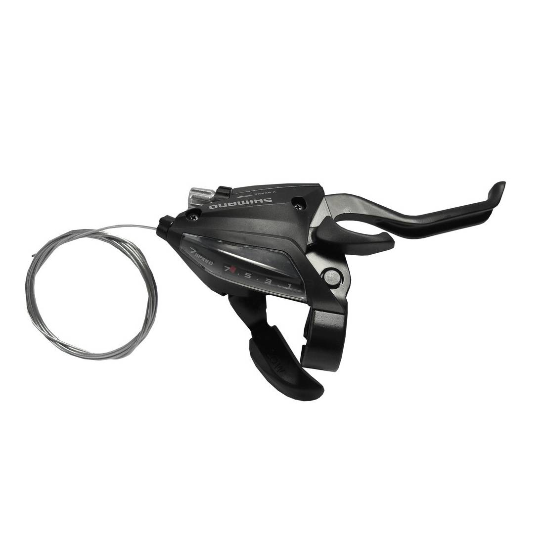 SHIMANO ESTEF5002RV7AL S+B-Hebel ST-EF 500 2-Finger 7-fach rechts, V-Brake, 2050mm, schwarz (1 Stück)