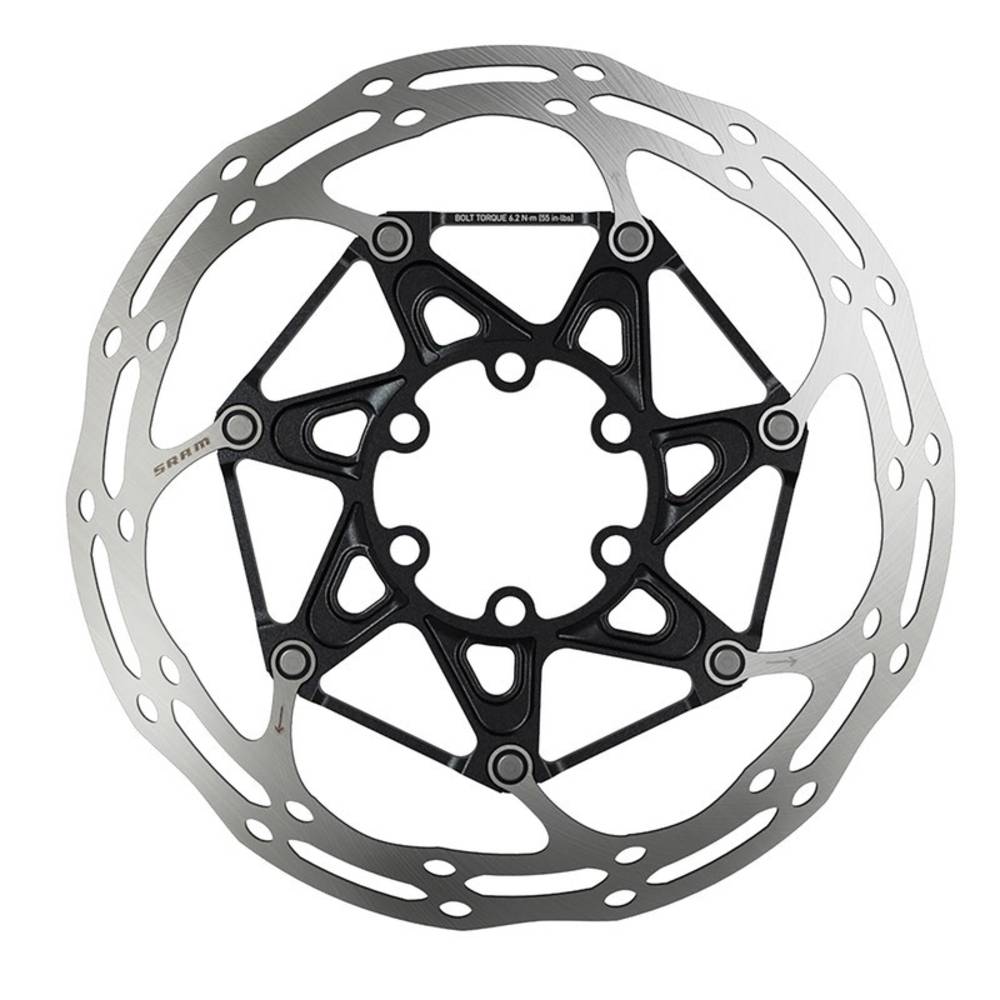 SRAM 00.5018.037.020 Bremsscheibe "CenterLine" Rounded, Ø 180 mm, 6-Loch, 2-teilig, schwarz/silber, 2-teilig (1 Set)