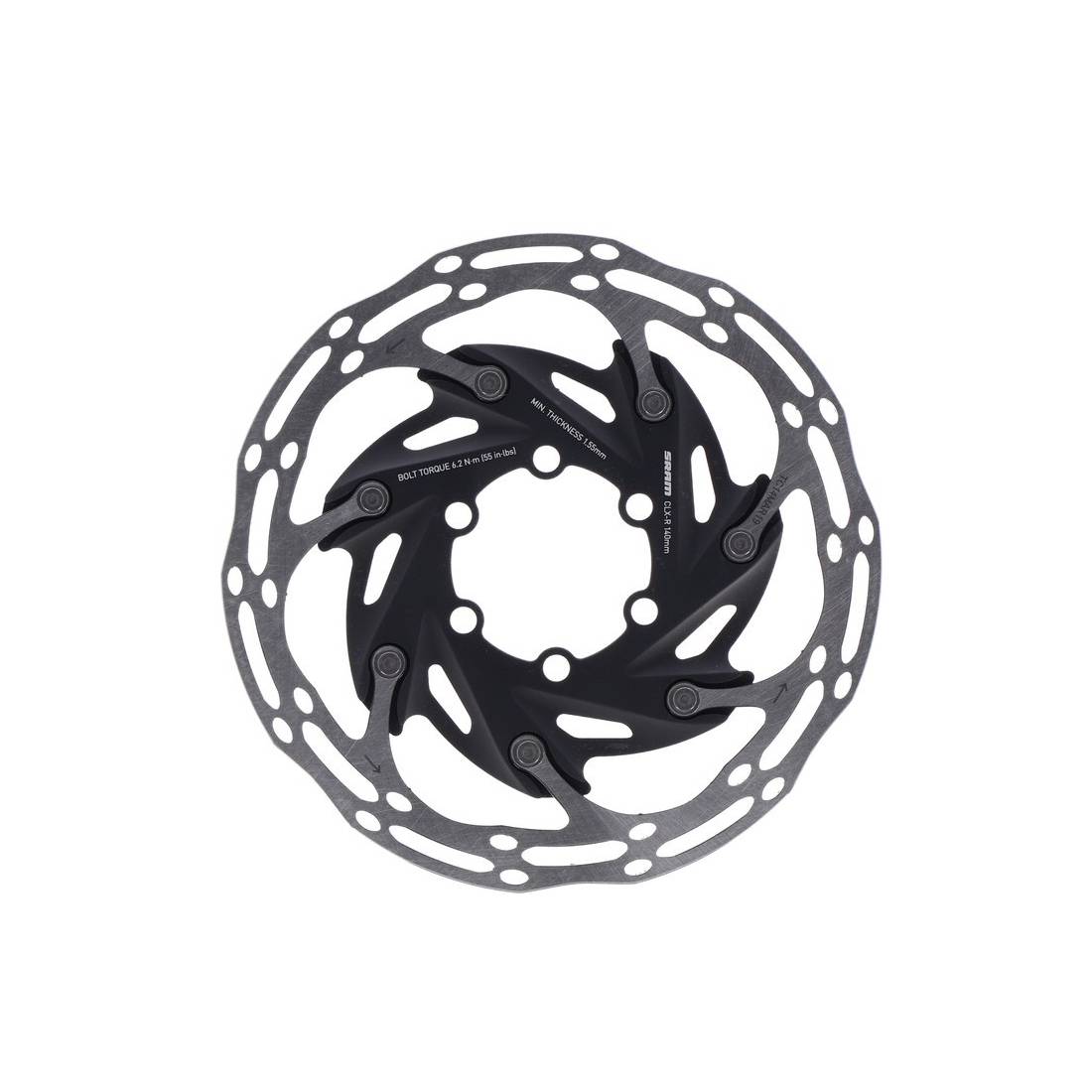 SRAM 00.5018.122.000 Bremsscheibe "CenterLine X Road", Ø 140 mm, 6-Loch, Stahl, 2-teilig, schwarz/silber