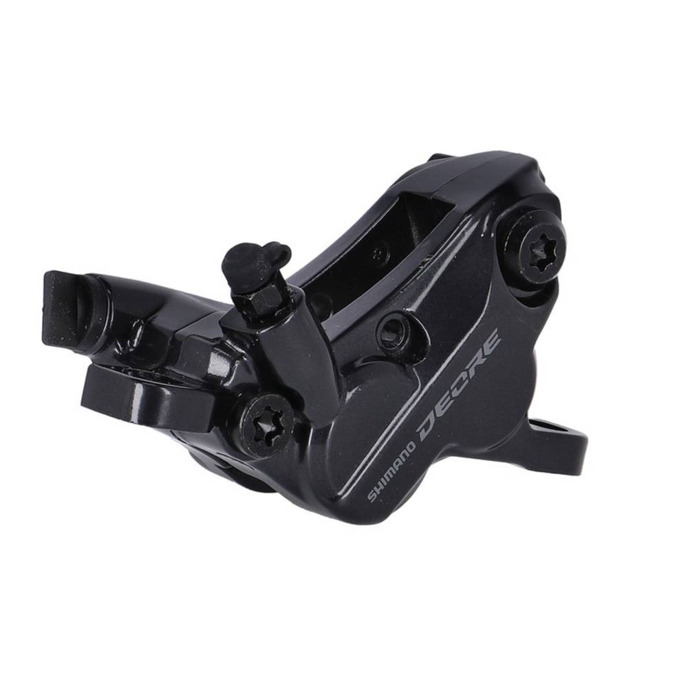 SHIMANO BR-M6120 Deore Bremssattel, hydraulisch, Postmount, Vorder- oder Hinterrad, Resinbelag, 4 Kolben, schwarz