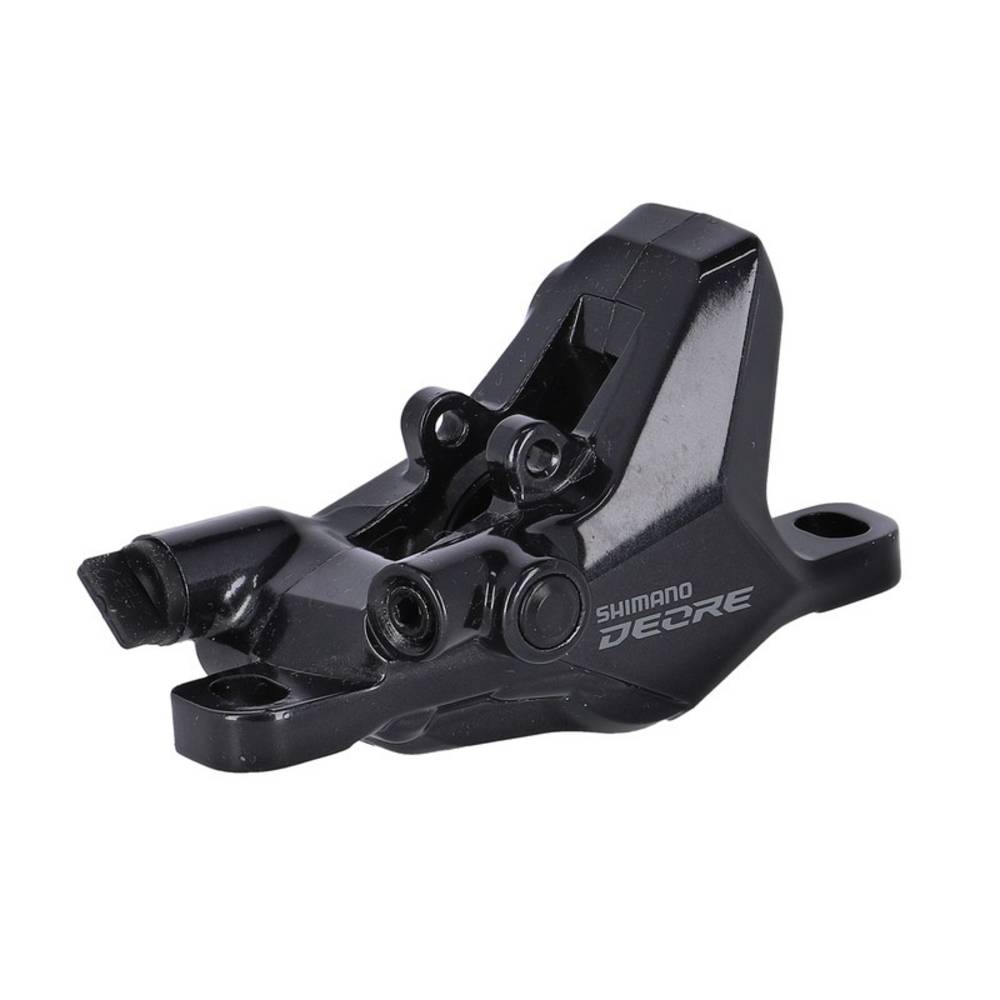 SHIMANO BR-M6100 Deore Bremssattel, hydraulisch, Postmount, Vorder- oder Hinterrad, Resinbelag, 2 Kolben, schwarz