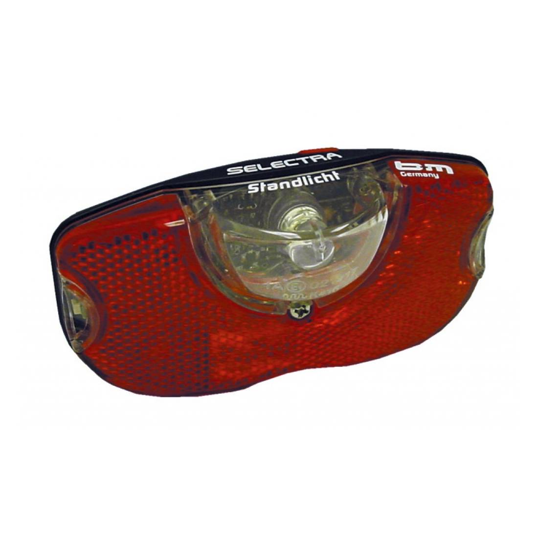 Busch & Müller 320ALK-02 Dynamo-Rücklicht "Selectra", Dioden, Standlicht (Kondensator), 80 mm, schwarz/rot