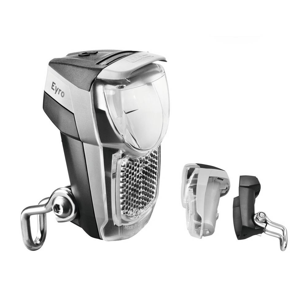 Busch & Müller 163 Akku-Scheinwerfer "Lumotec IQ Eyro", LED, Gabelmontage, 30 Lux, schwarz/grau