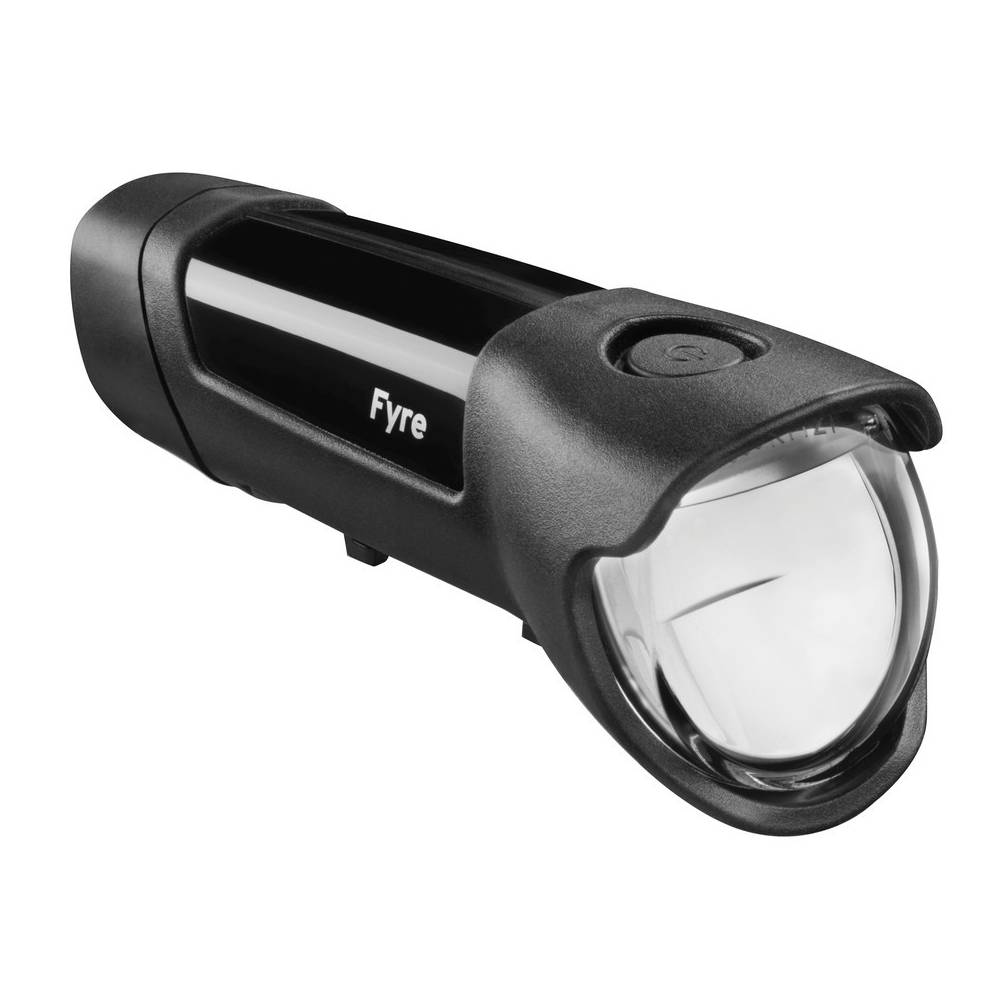Busch & Müller 195L Akku-Scheinwerfer "Ixon Fyre", LED, Lenkermontage, 30 Lux, mit Netzteil, schwarz/grau